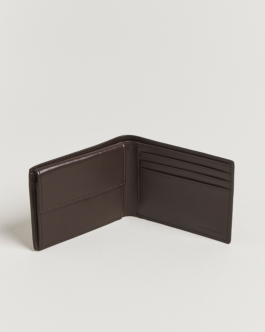Men | Wallets | Tiger of Sweden | Wald Grainer Leather Wallet Dark Brown