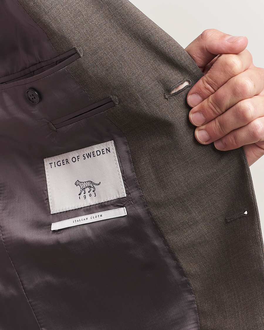 Men | Blazers | Tiger of Sweden | Justin Wool Suit Blazer Mud