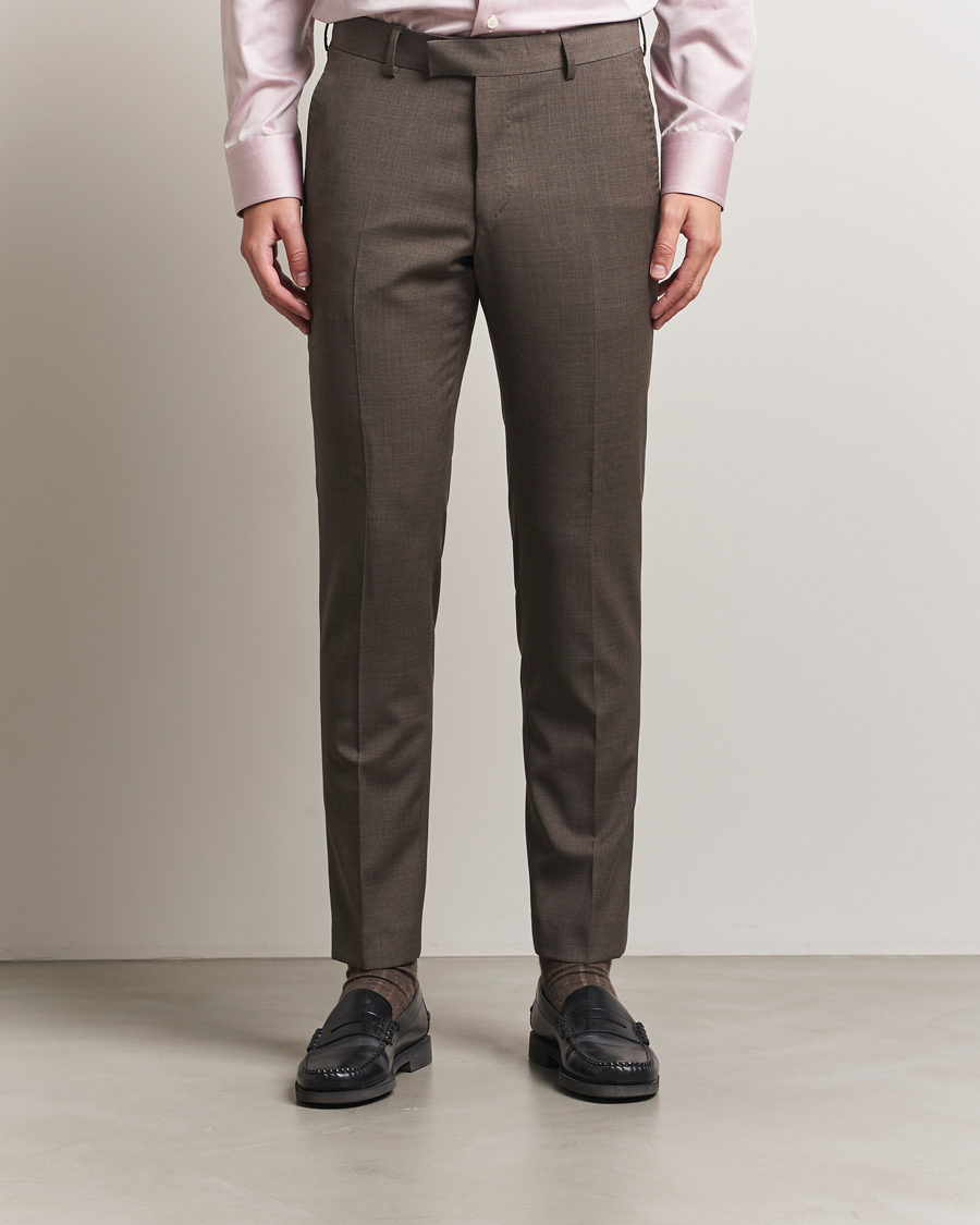 Men | Trousers | Tiger of Sweden | Tenuta Wool Suit Trousers Mud