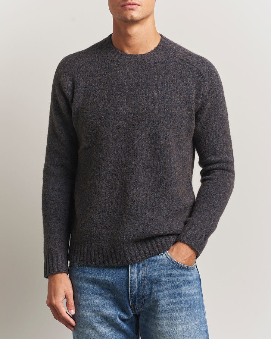 Men | Sweaters & Knitwear | Tiger of Sweden | Adryan Yak/Alpaca Knitted Sweater Blue Function