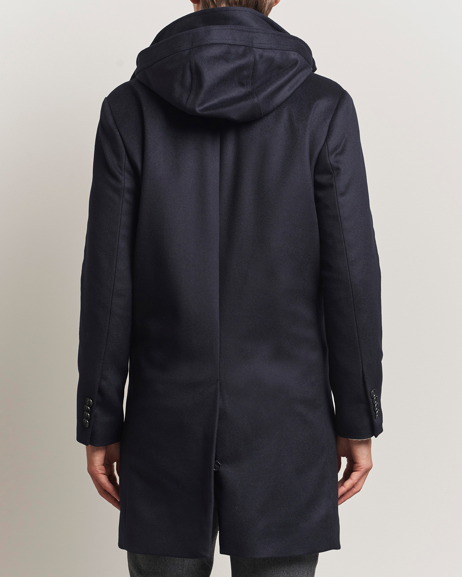 Men | Coats & Jackets | Tiger of Sweden | Aleric Wool/Cashmere Hooded Coat Light Ink