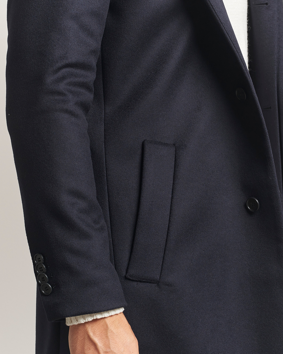 Men | Coats & Jackets | Tiger of Sweden | Aleric Wool/Cashmere Hooded Coat Light Ink