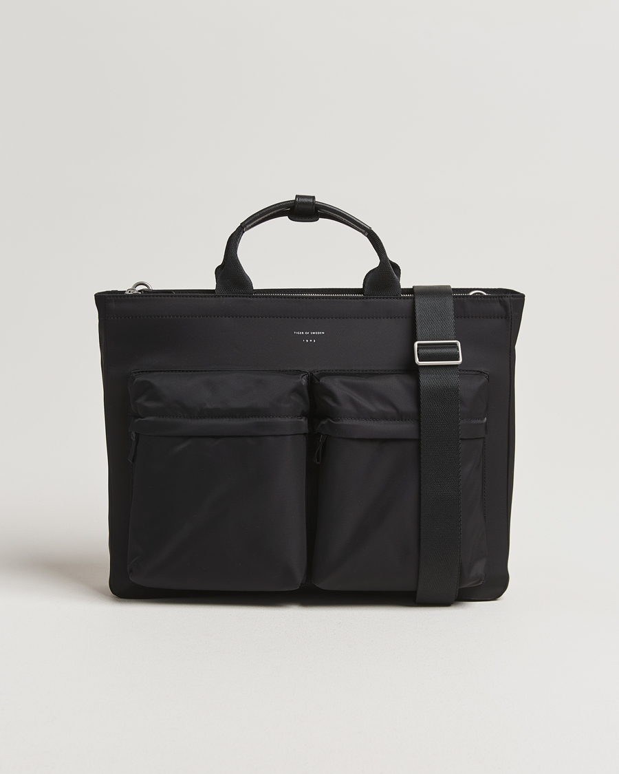Men | Bags | Tiger of Sweden | Sonor Nylon Briefcase Black