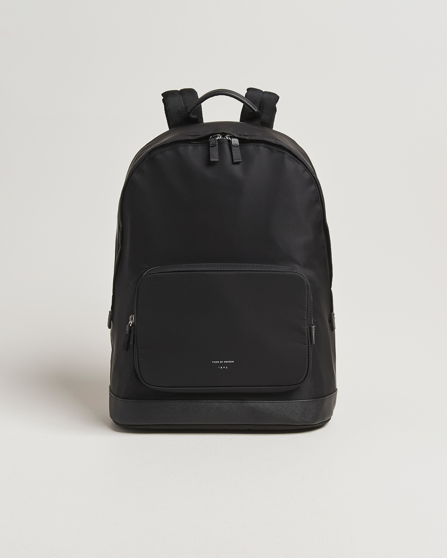 Men | Bags | Tiger of Sweden | Dorsu Nylon Backpack Black