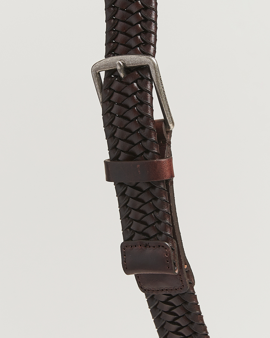 Men | Belts | Tiger of Sweden | Braidant Braided Belt Dark Brown