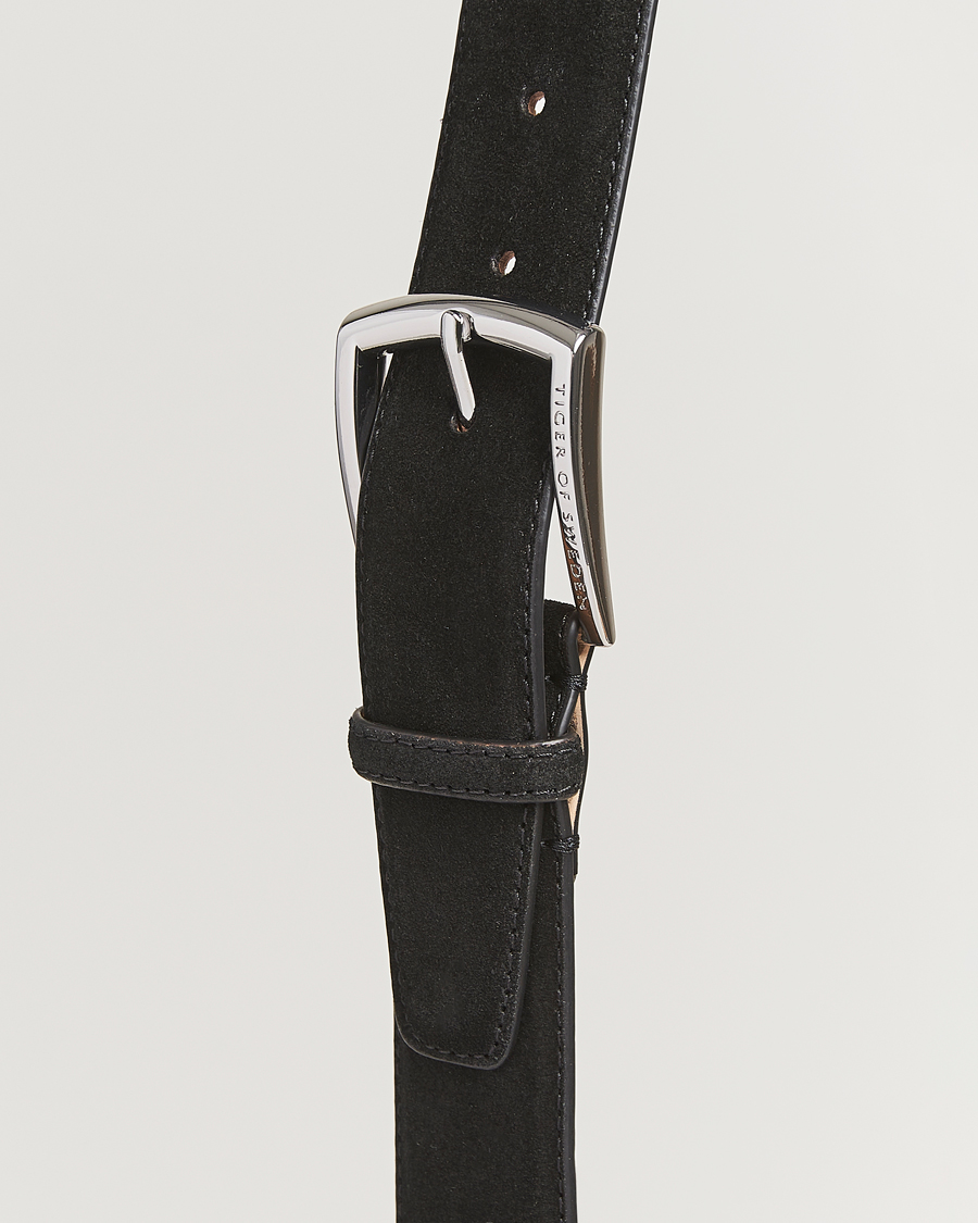 Men | Belts | Tiger of Sweden | Bergstroms Suede Belt Black