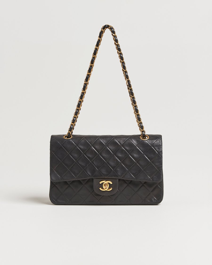 Men | Gifts for Her | Chanel Pre-Owned | Classic Double Flap Medium Lambskin Black