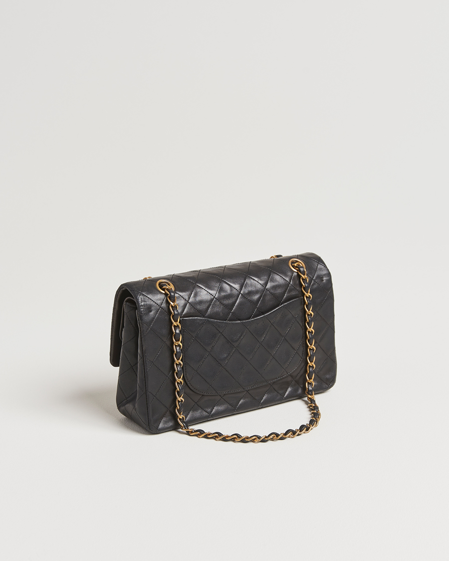 Men | Gifts for Her | Chanel Pre-Owned | Classic Double Flap Medium Lambskin Black