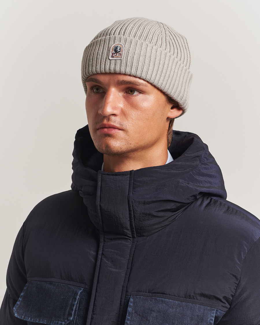 Men | Beanies | Parajumpers | Ribbed Hat Chateau Grey