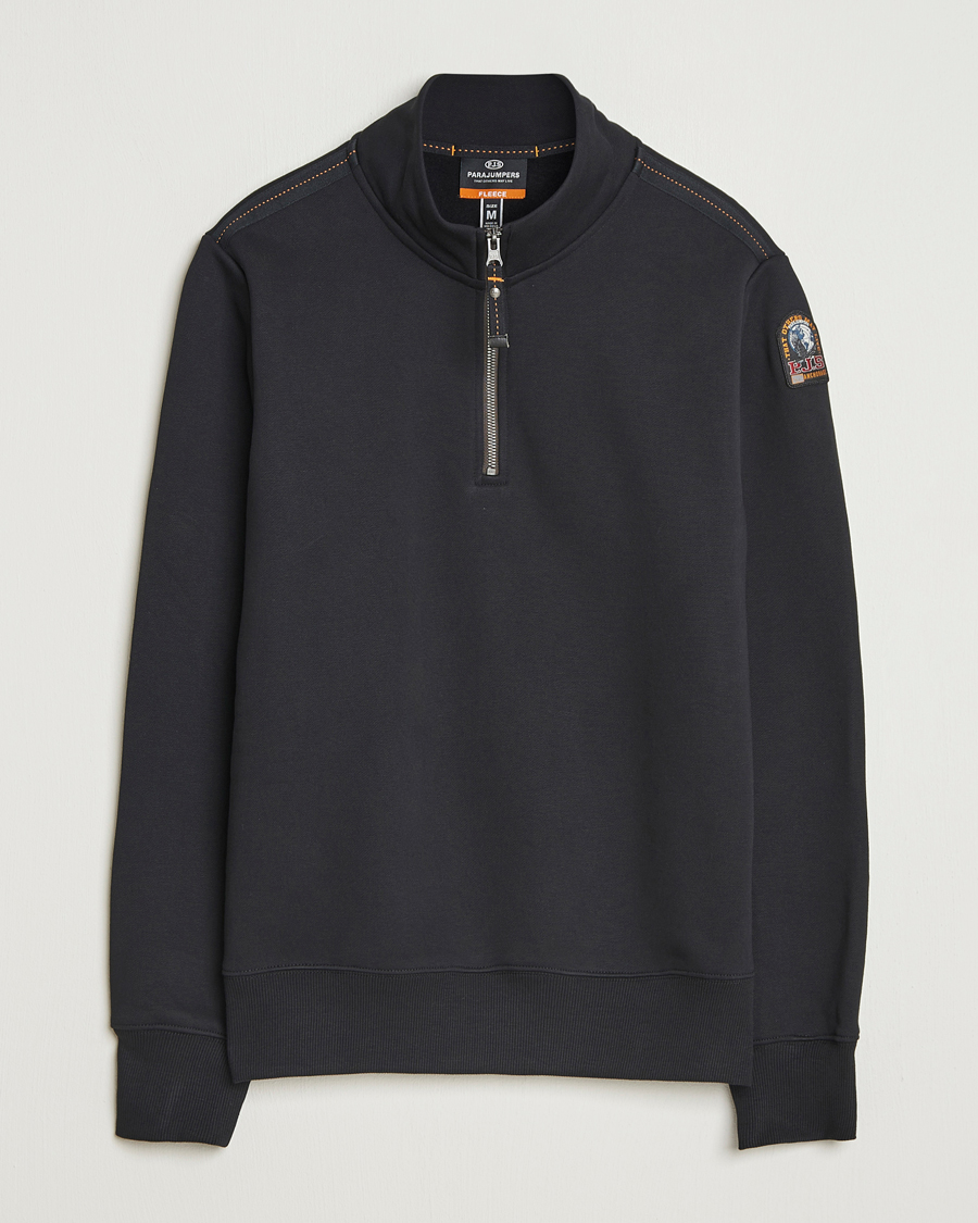 Men | Sweaters & Knitwear | Parajumpers | Broad Peak Super Easy Half Zip Sweatshirt Black