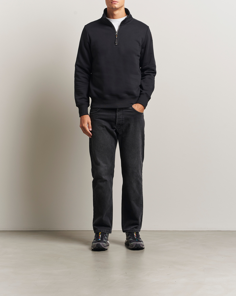 Men | Sweaters & Knitwear | Parajumpers | Broad Peak Super Easy Half Zip Sweatshirt Black