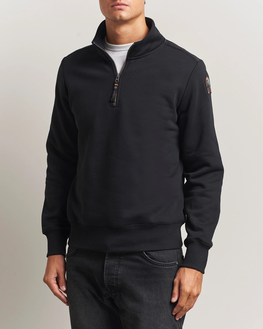 Men | Sweaters & Knitwear | Parajumpers | Broad Peak Super Easy Half Zip Sweatshirt Black