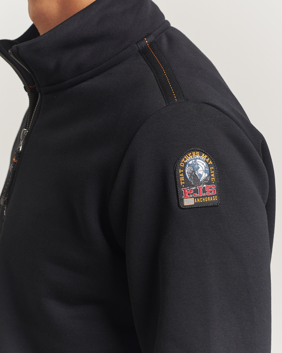Men | Sweaters & Knitwear | Parajumpers | Broad Peak Super Easy Half Zip Sweatshirt Black