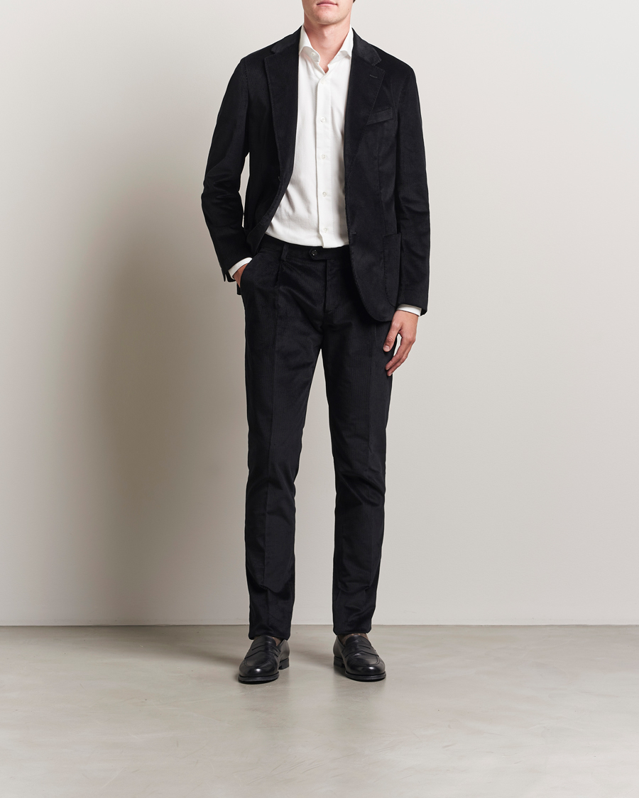 Men | Shirts | 100Hands | Herringbone Flannel Cut Away Shirt White