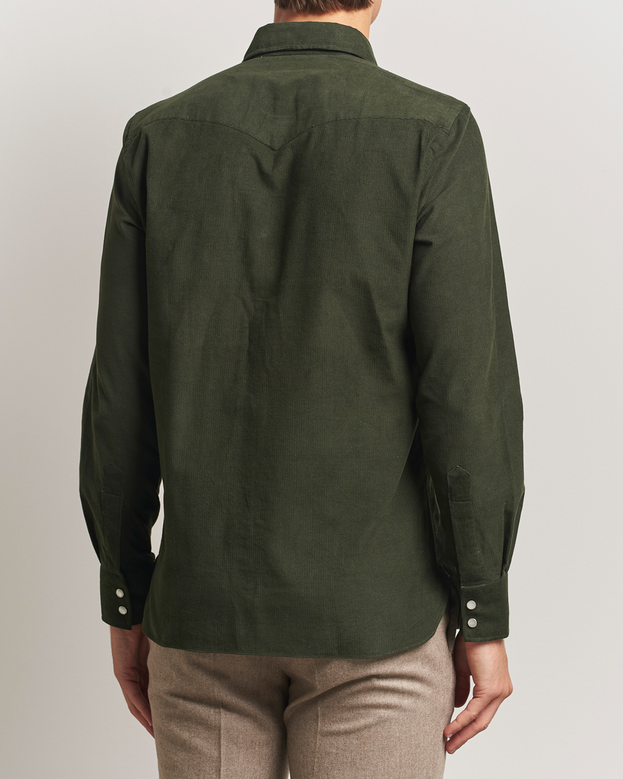 Men | Shirts | 100Hands | Western Cord Shirt Olive