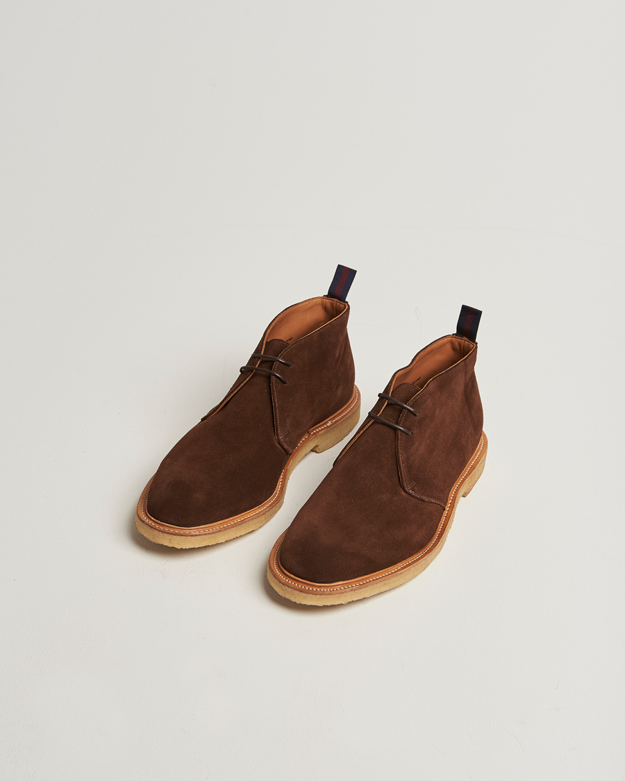 Men | Boots | Sanders | Bertie Crepe Sole Suede Chukka Polo Snuff