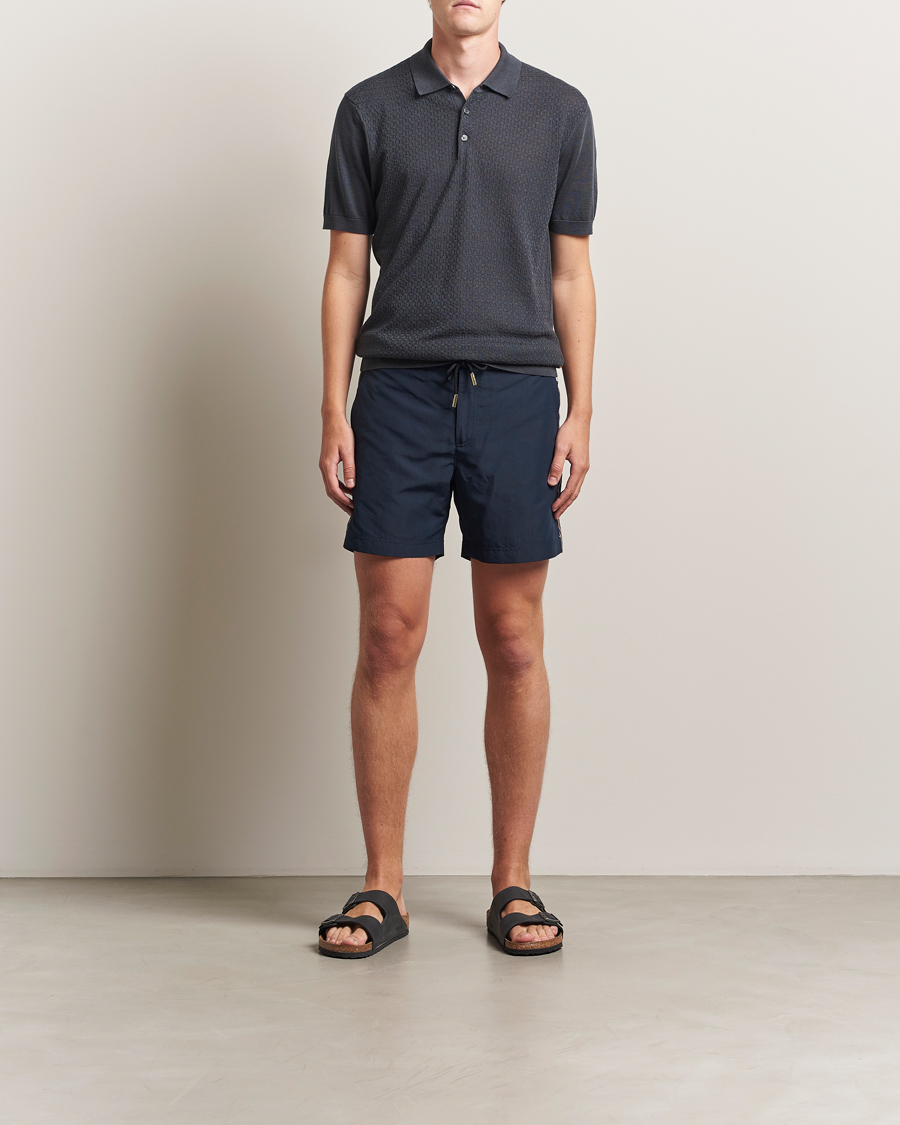 Men | Polo Shirts | Orlebar Brown | Burnham Silk/Cotton Polo Granite