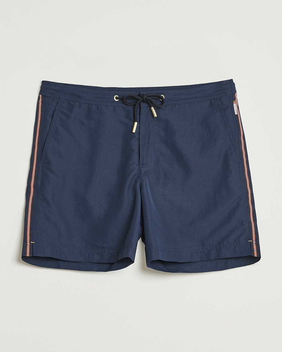 Men | Swimwear | Orlebar Brown | Bulldog Drawcord Stripe Swimshorts Night Iris