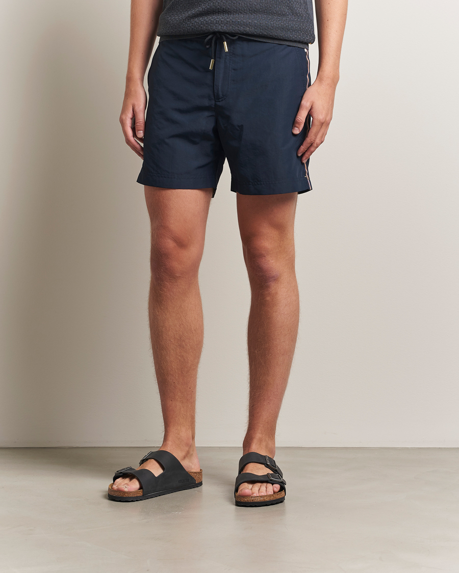 Men | Swimwear | Orlebar Brown | Bulldog Drawcord Stripe Swimshorts Night Iris