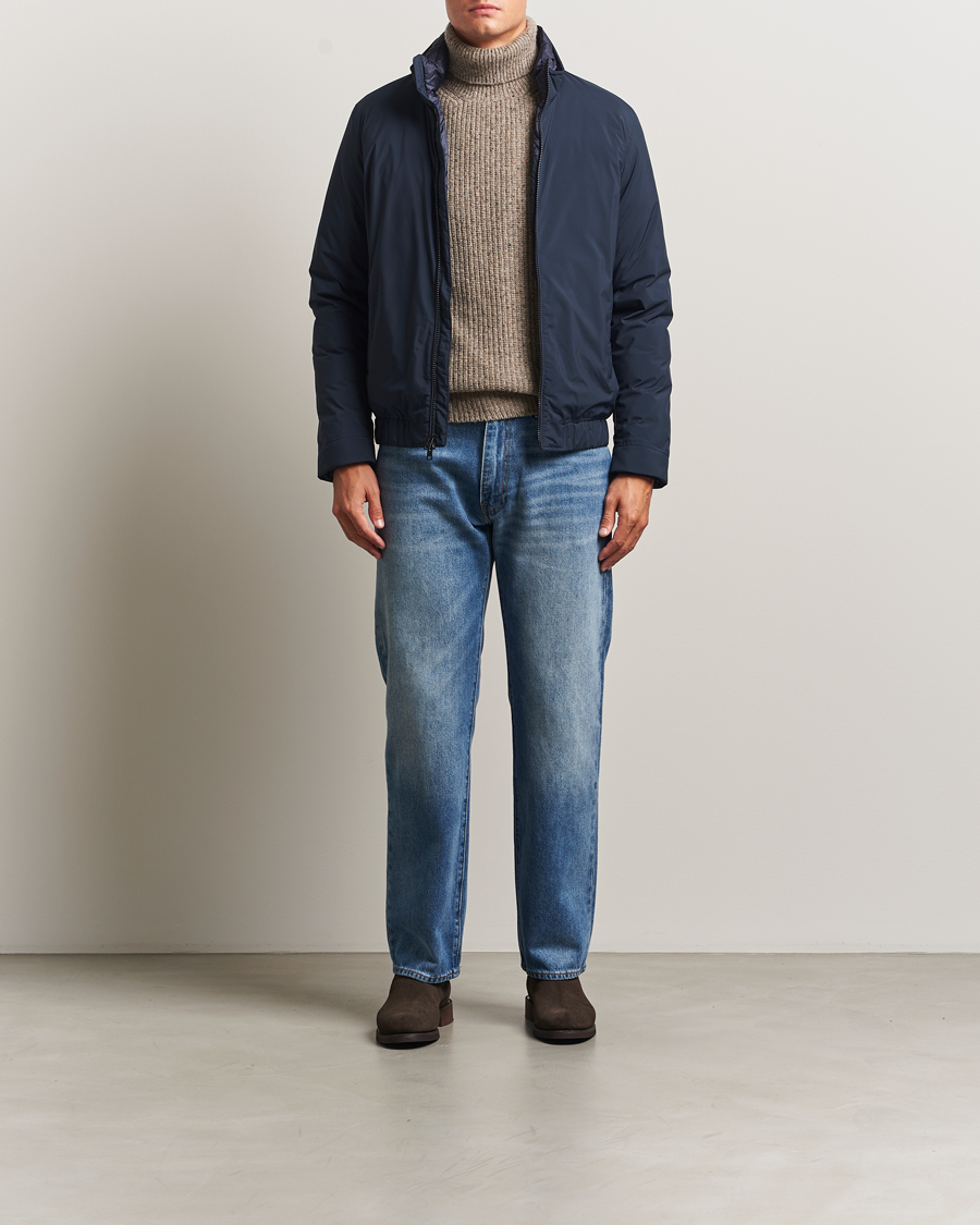 Men | Coats & Jackets | Woolrich | Cloud Lewis Bomber Melton Blue
