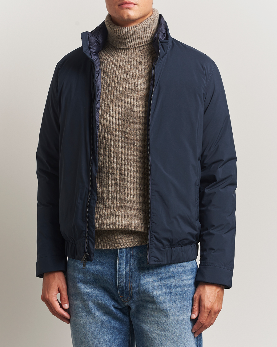 Men | Coats & Jackets | Woolrich | Cloud Lewis Bomber Melton Blue