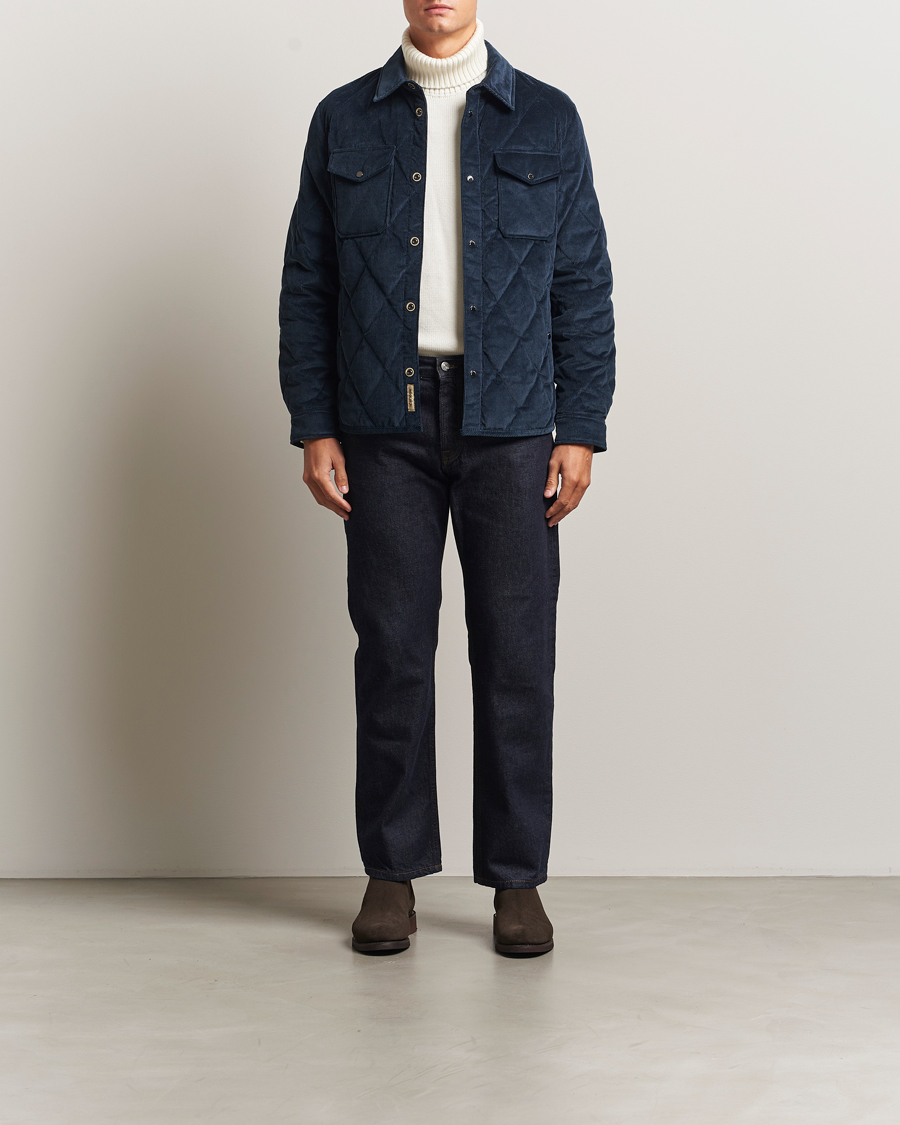 Men | Coats & Jackets | Woolrich | Corduroy Alaskan Shirt Jacket Melton Blue