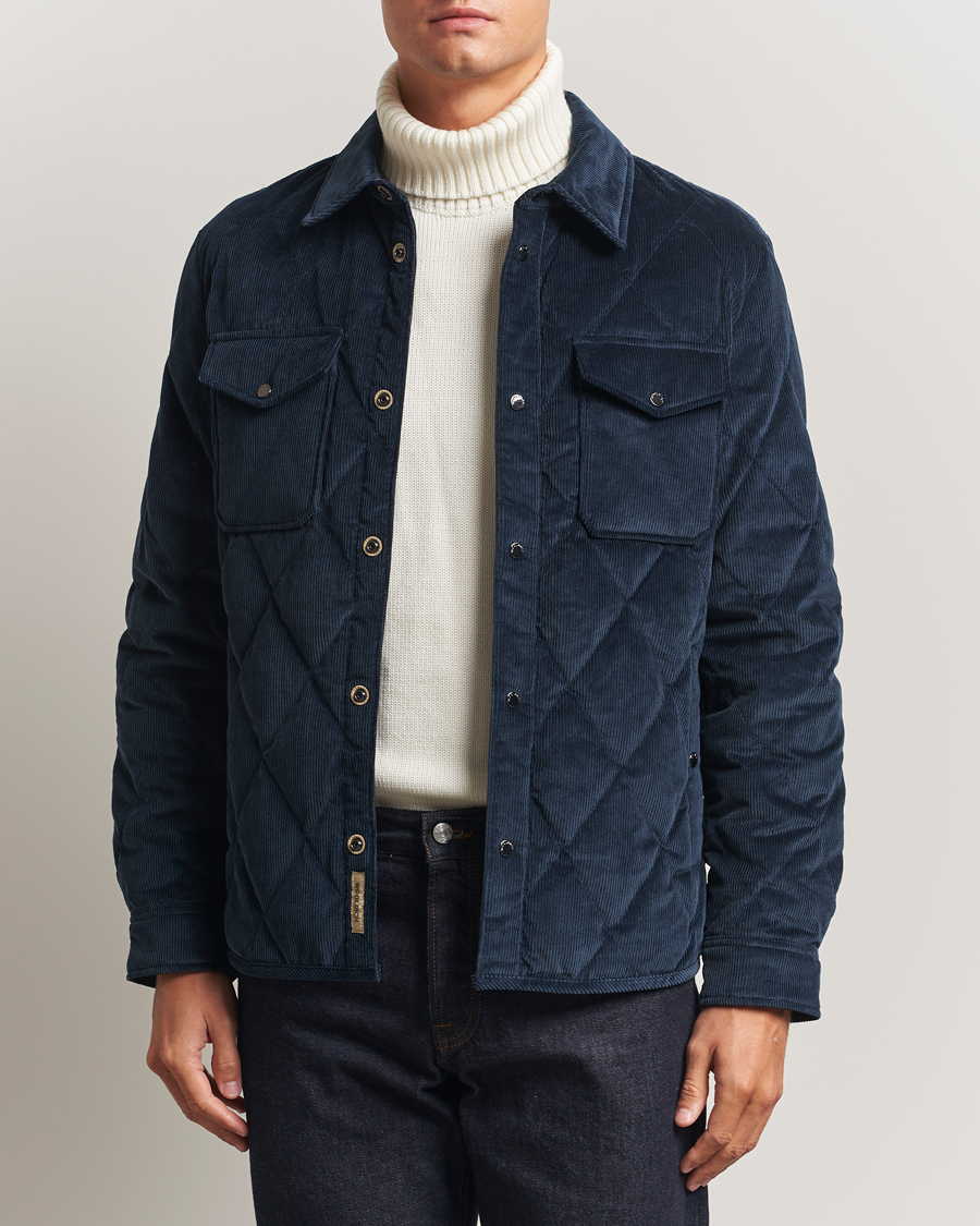 Men | Coats & Jackets | Woolrich | Corduroy Alaskan Shirt Jacket Melton Blue