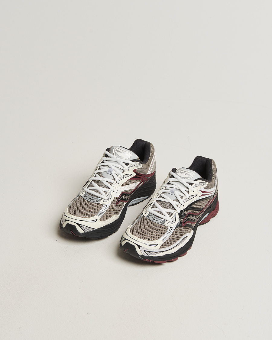 Men | Sneakers | Saucony | Progrid Omni 9 Running Sneaker Tan/Maroon