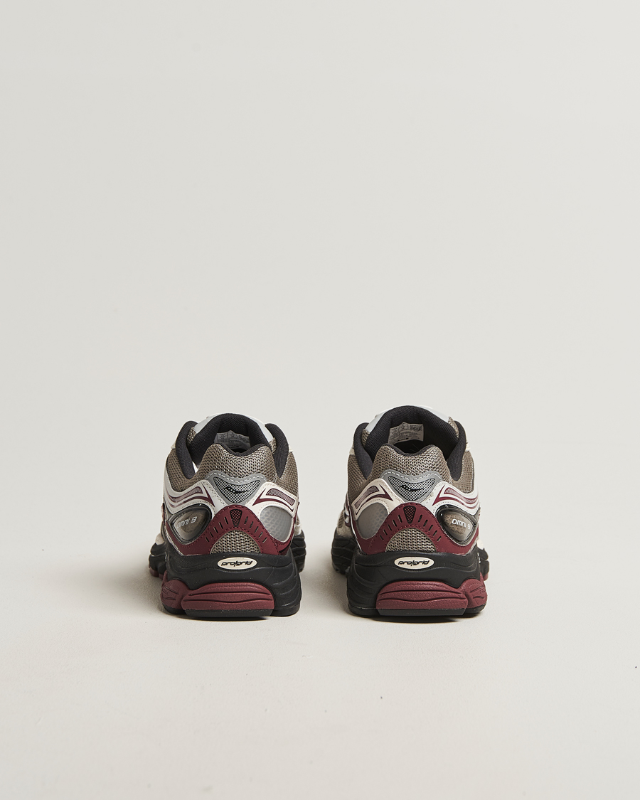Men | Sneakers | Saucony | Progrid Omni 9 Running Sneaker Tan/Maroon