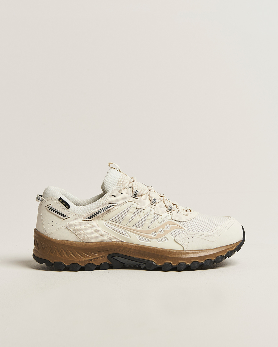 Men | Trail Sneakers | Saucony | Grid Peak Gore-Tex Trail Sneaker Ivory/Gold