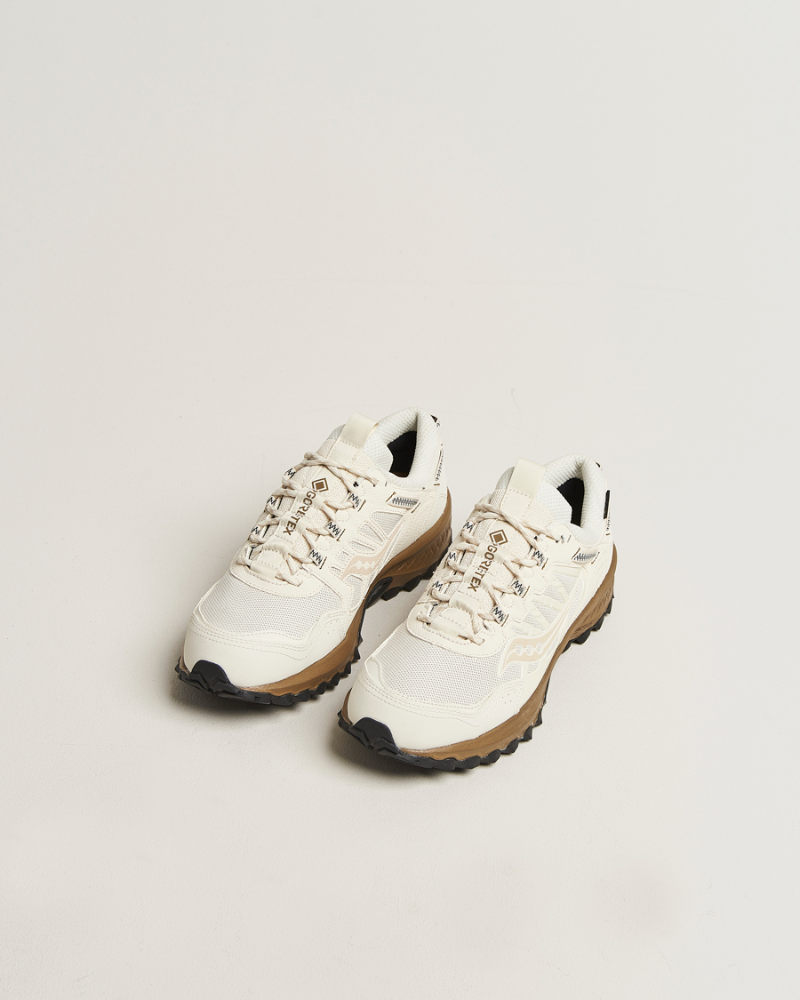 Men | Trail Sneakers | Saucony | Grid Peak Gore-Tex Trail Sneaker Ivory/Gold