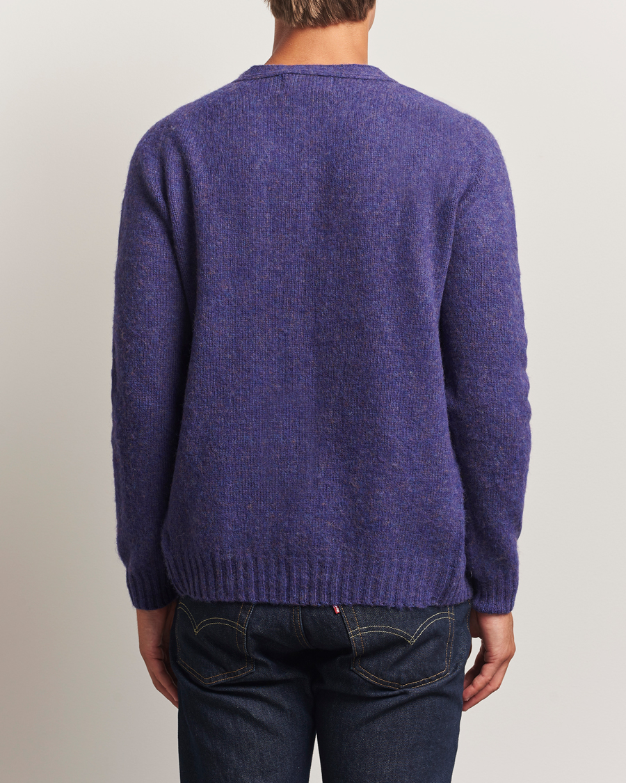 Men | Sweaters & Knitwear | Harley Of Scotland | Brushed Supersoft Lambswool Cardigan Iris