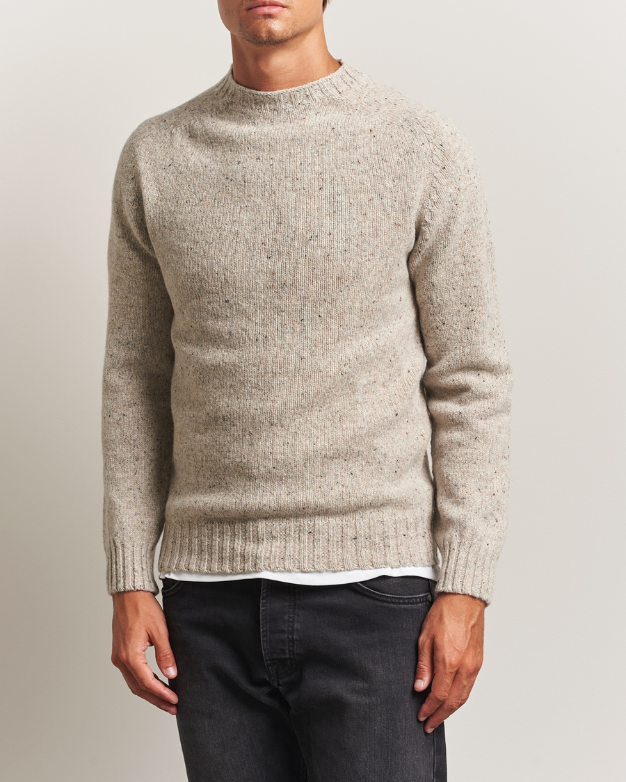 Men | Sweaters & Knitwear | Harley Of Scotland | Donegal Wool Crewneck Mull