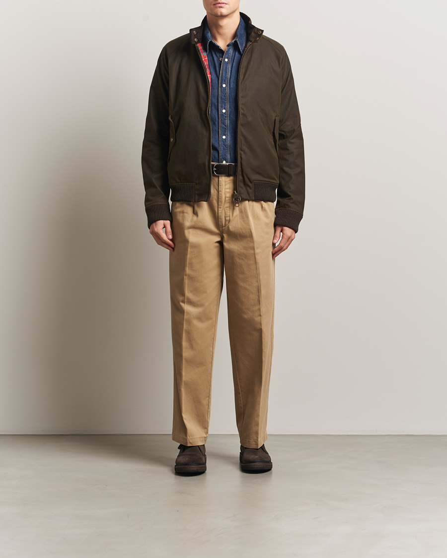 Men | Coats & Jackets | Baracuta | Barbour x Porton Waxed Jacket Olive