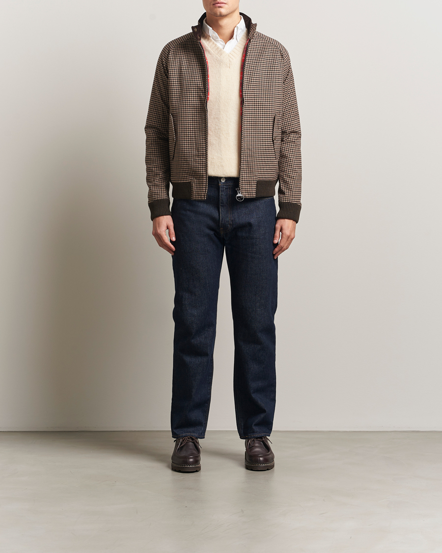 Men | Coats & Jackets | Baracuta | Barbour x Porton Houndstooth Jacket Brown