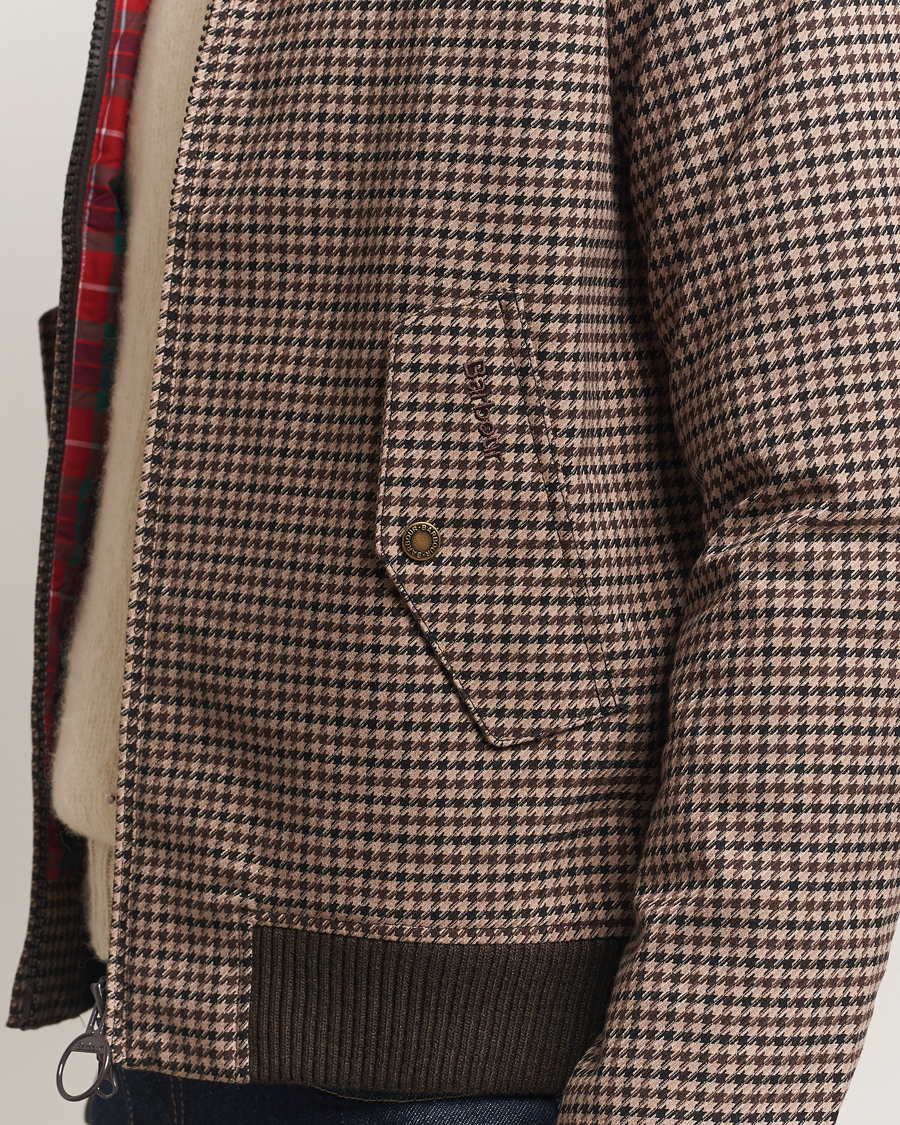 Men | Coats & Jackets | Baracuta | Barbour x Porton Houndstooth Jacket Brown