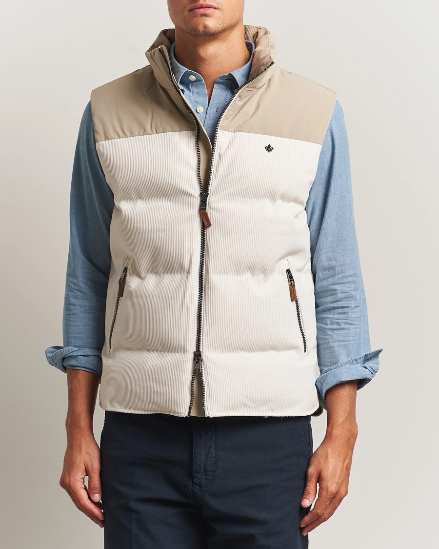 Men | Gilets | Morris | Catton Puffer Vest Off White