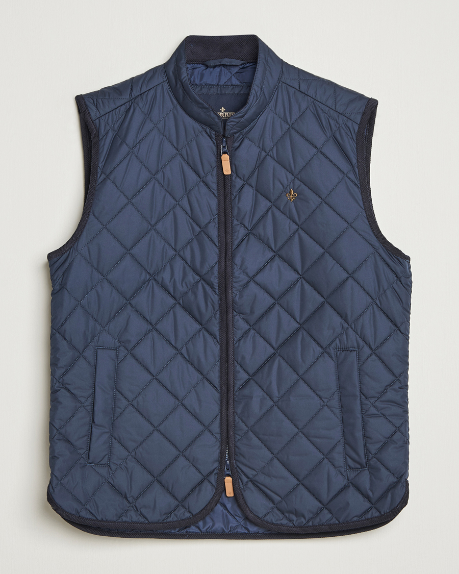 Men | Gilets | Morris | Teddy Quilted Vest Navy
