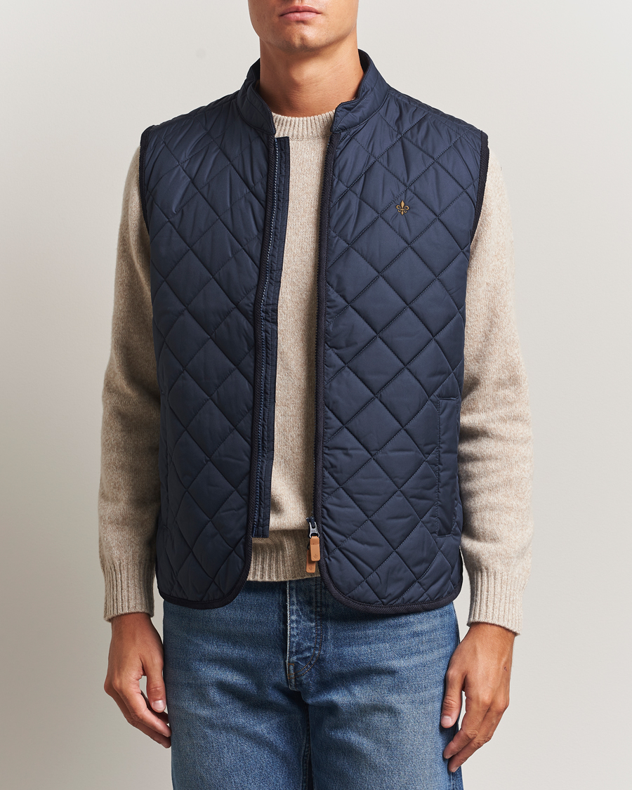 Men | Gilets | Morris | Teddy Quilted Vest Navy