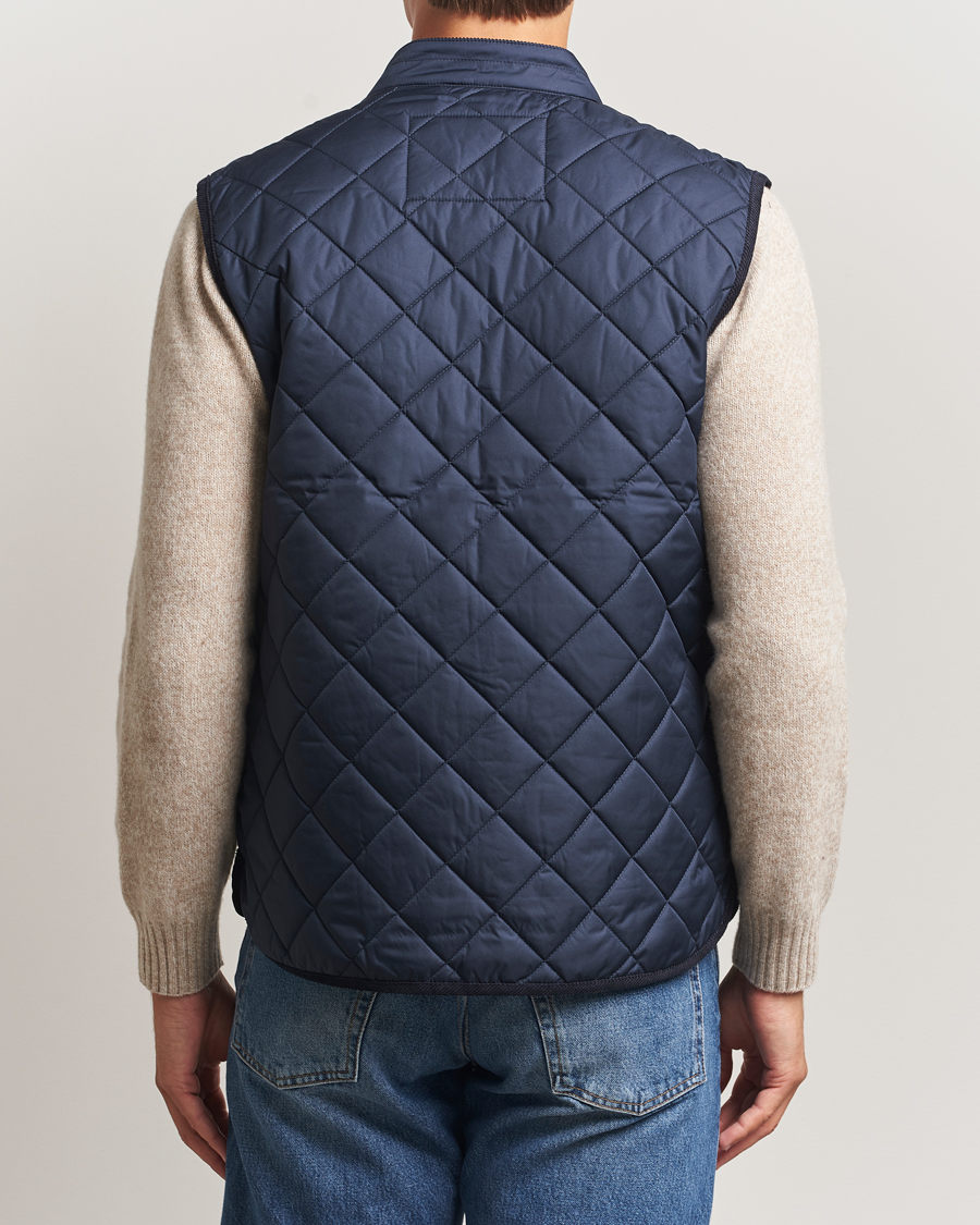 Men | Gilets | Morris | Teddy Quilted Vest Navy