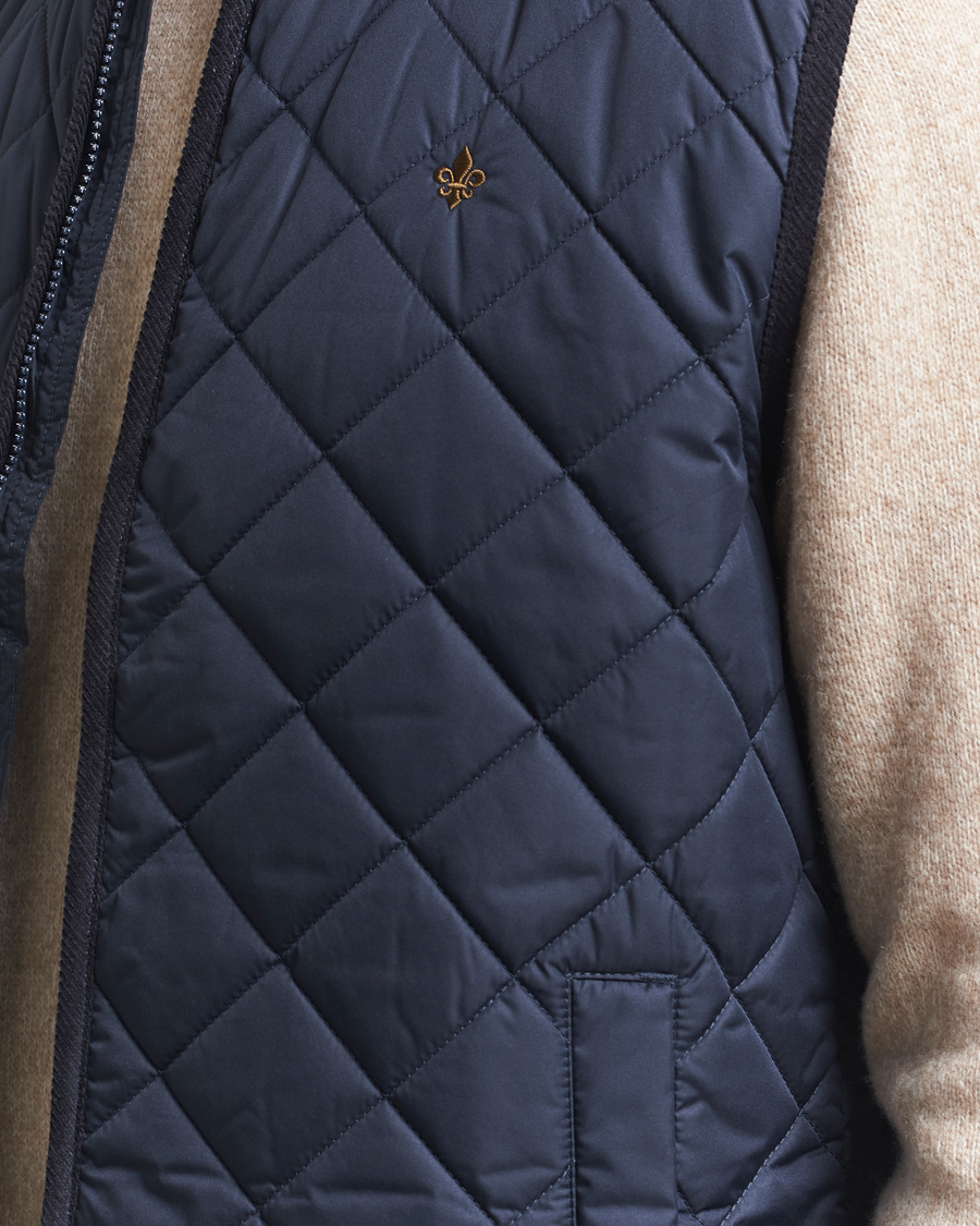 Men | Gilets | Morris | Teddy Quilted Vest Navy