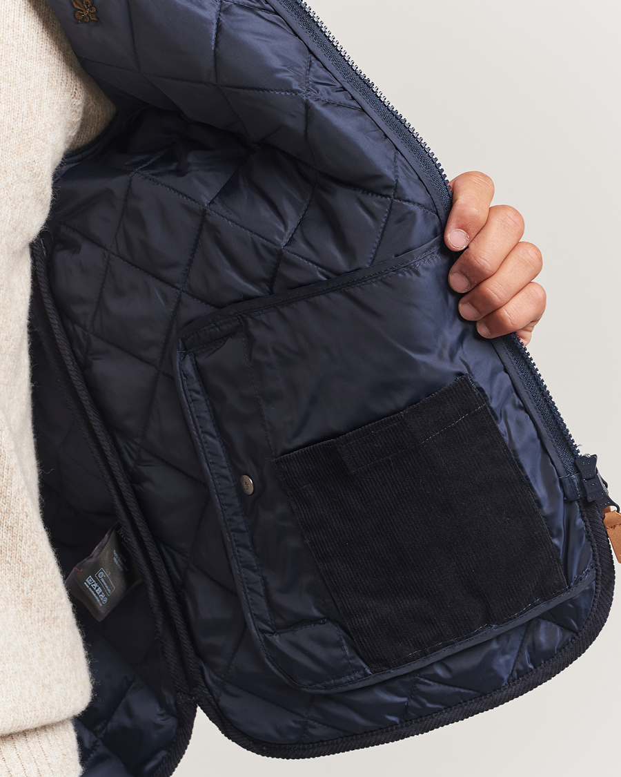Men | Gilets | Morris | Teddy Quilted Vest Navy