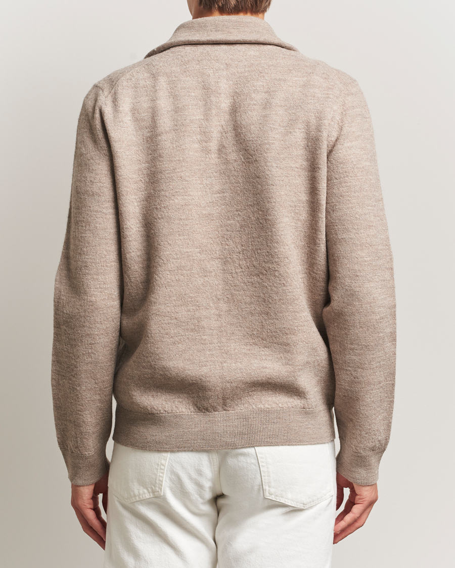 Men | Sweaters & Knitwear | Morris | Corke Knitted Zip Jacket Khaki