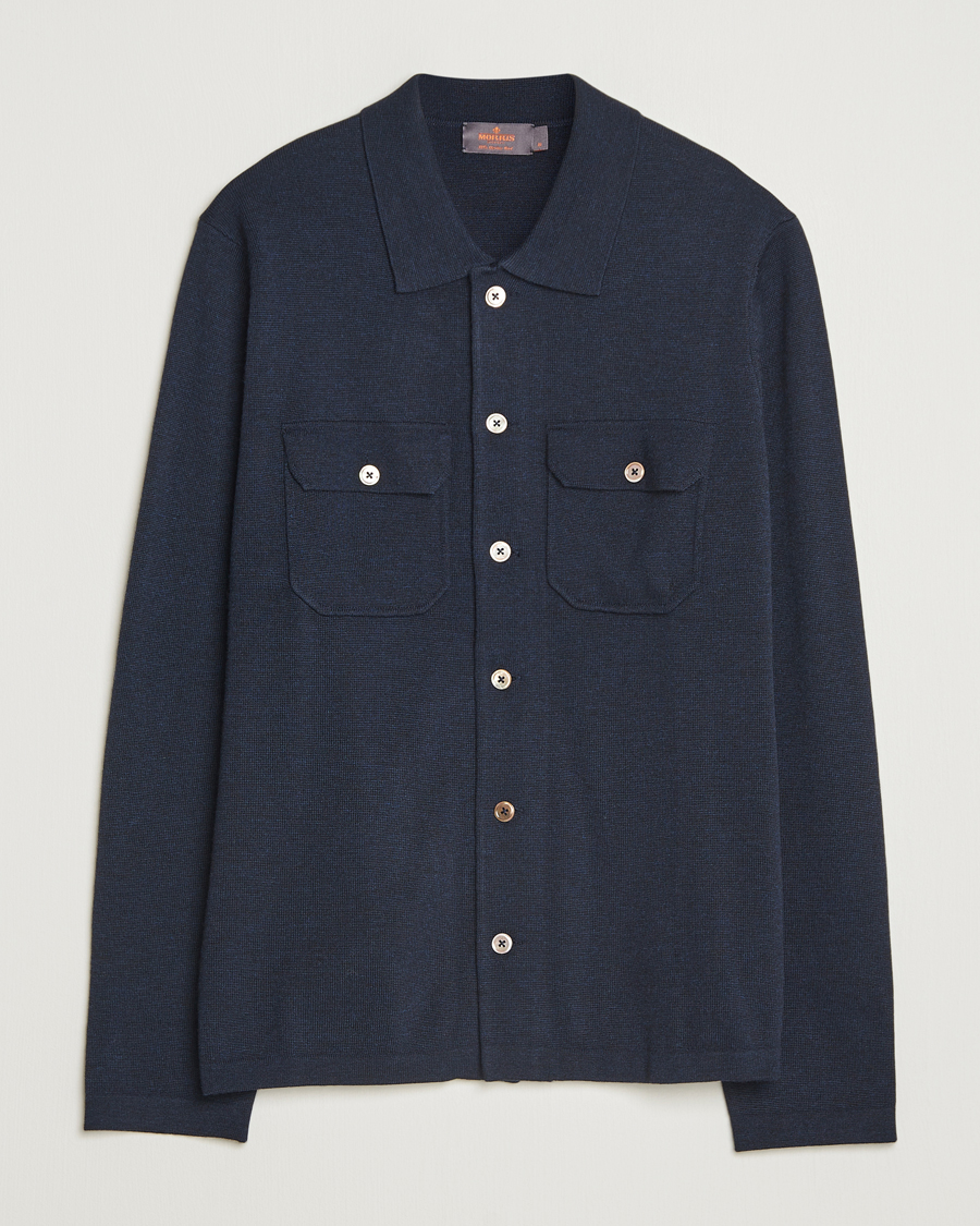 Men | Shirts | Morris | Merino Walter Overshirt Navy
