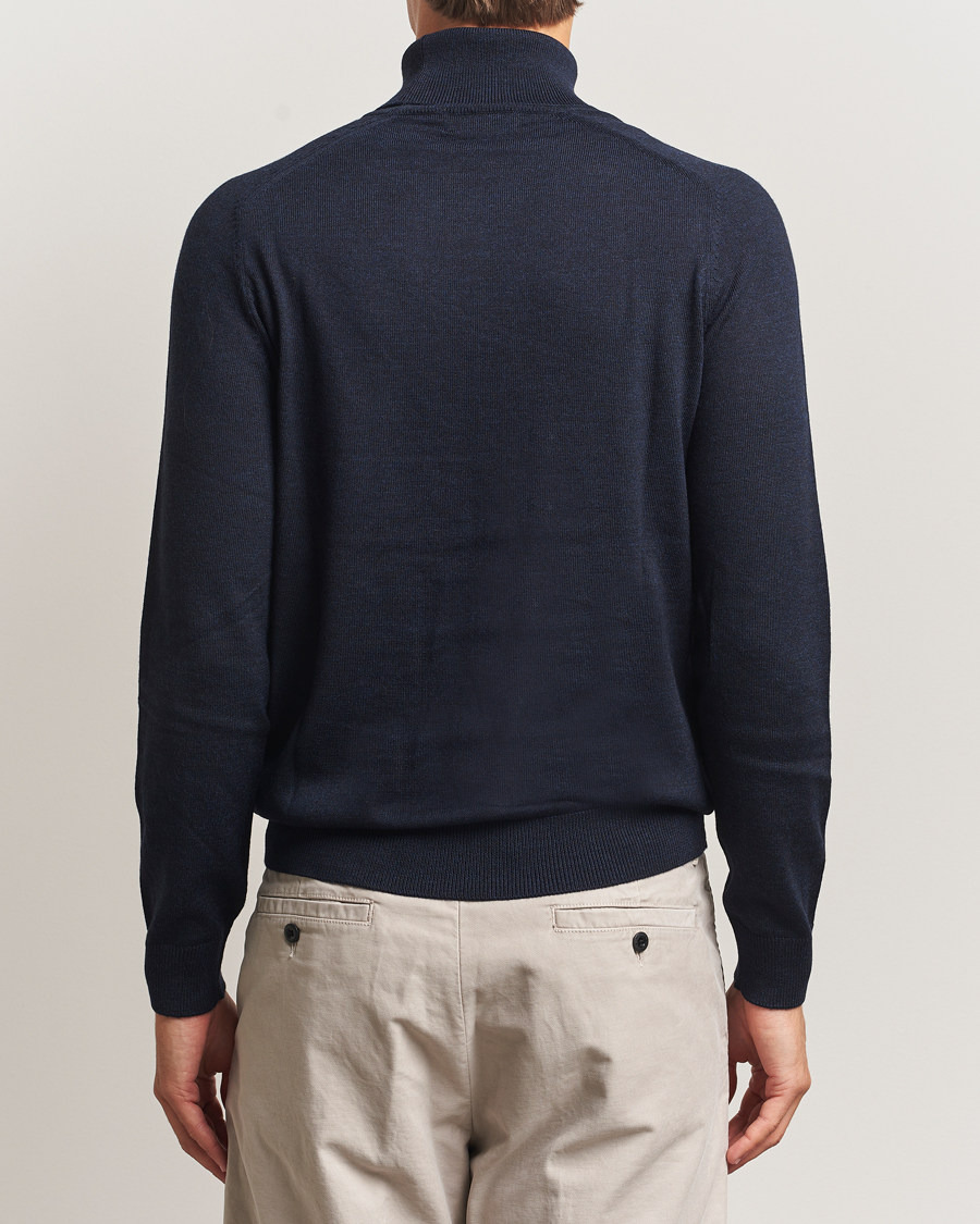 Men | Sweaters & Knitwear | Morris | Merino Roller Neck Navy