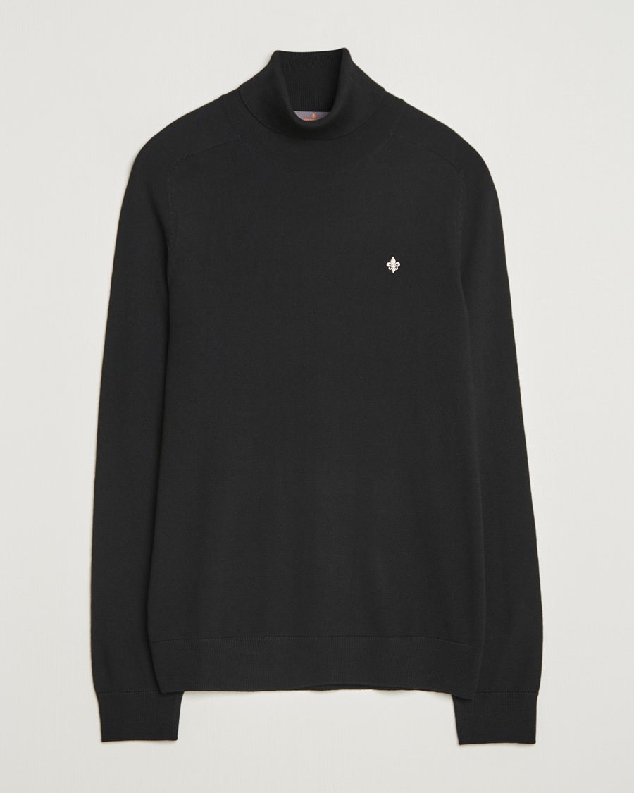 Men | Sweaters & Knitwear | Morris | Merino Roller Neck Black