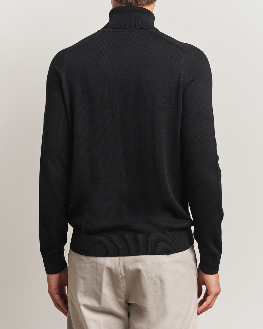 Men | Sweaters & Knitwear | Morris | Merino Roller Neck Black