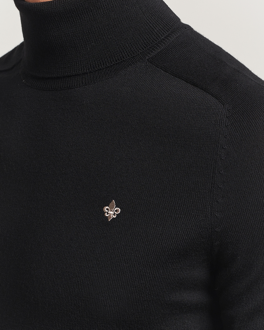 Men | Sweaters & Knitwear | Morris | Merino Roller Neck Black