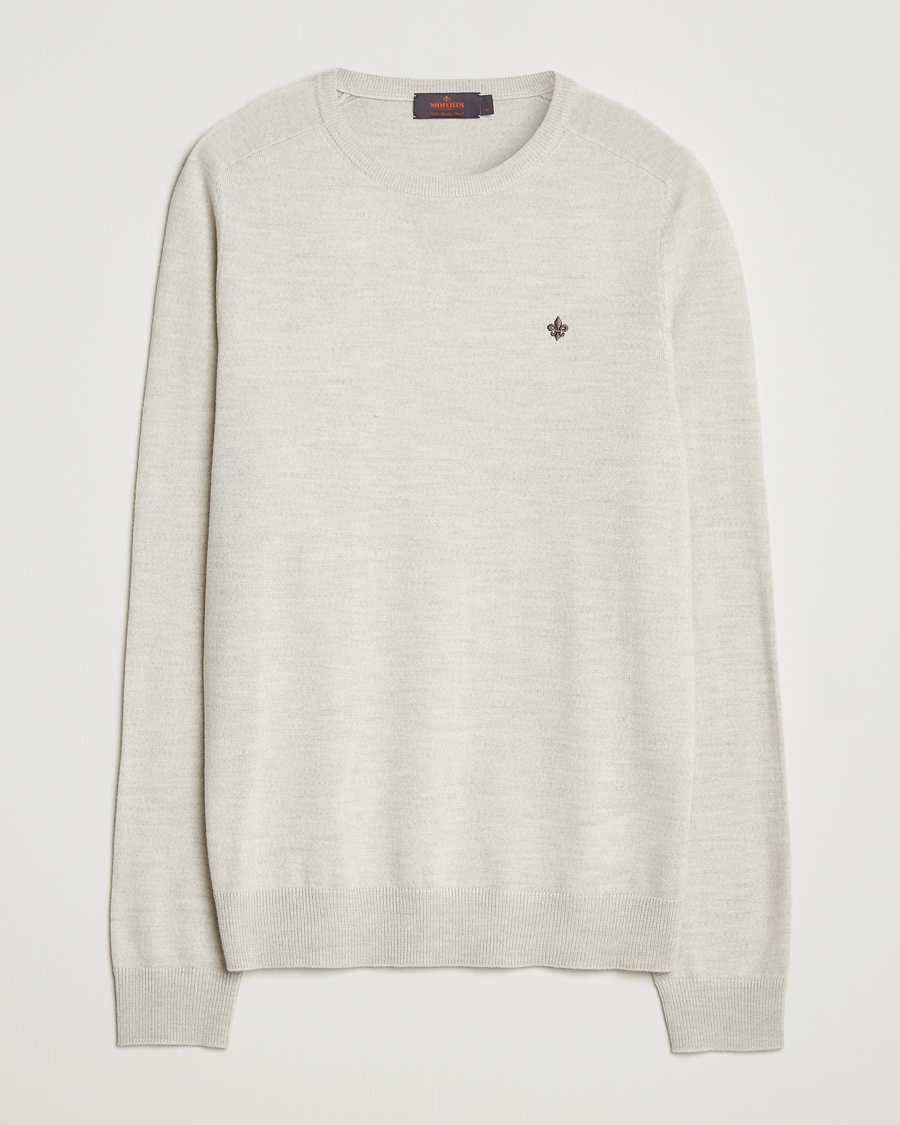 Men | Sweaters & Knitwear | Morris | Merino O-Neck Off White