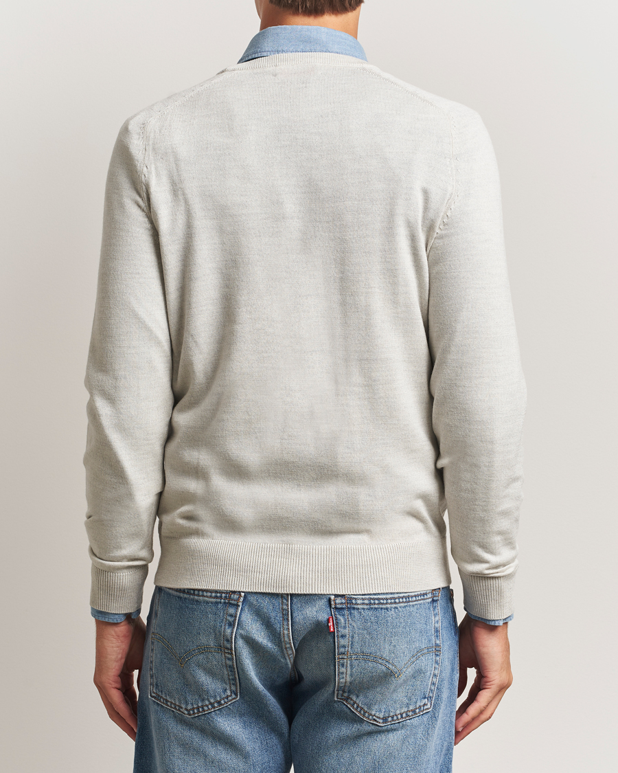 Men | Sweaters & Knitwear | Morris | Merino O-Neck Off White